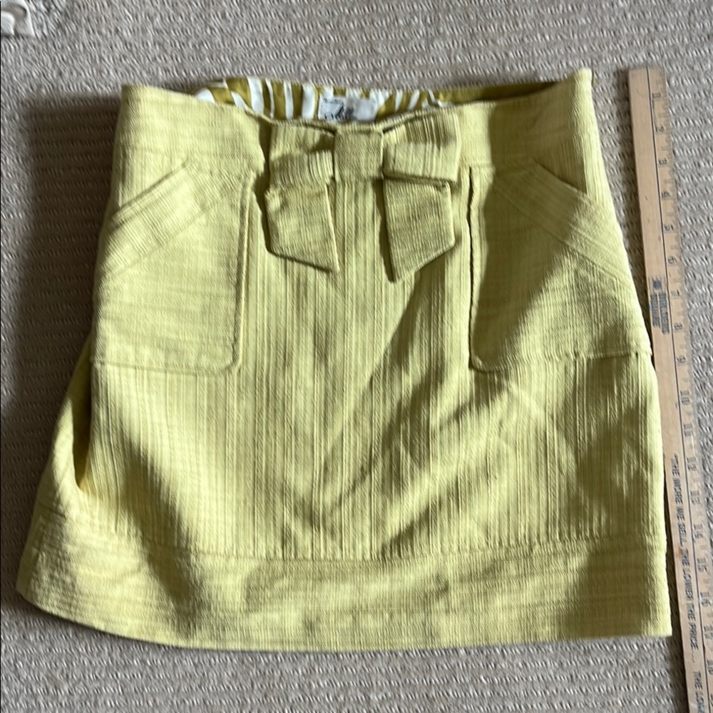 Yellow Bow-Accent Skirt